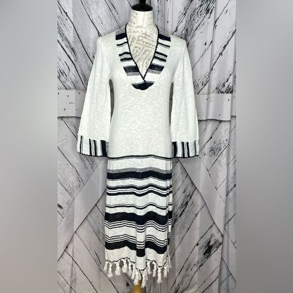 Calypso St. Barth Vengla Sweater Dress Fringe S - Picture 2 of 9